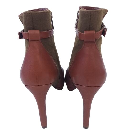 Antonio Melani Stilleto Ankle Boots Size 9 Brown Side Zip, EXCELLENT CONDITION - Picture 4 of 5